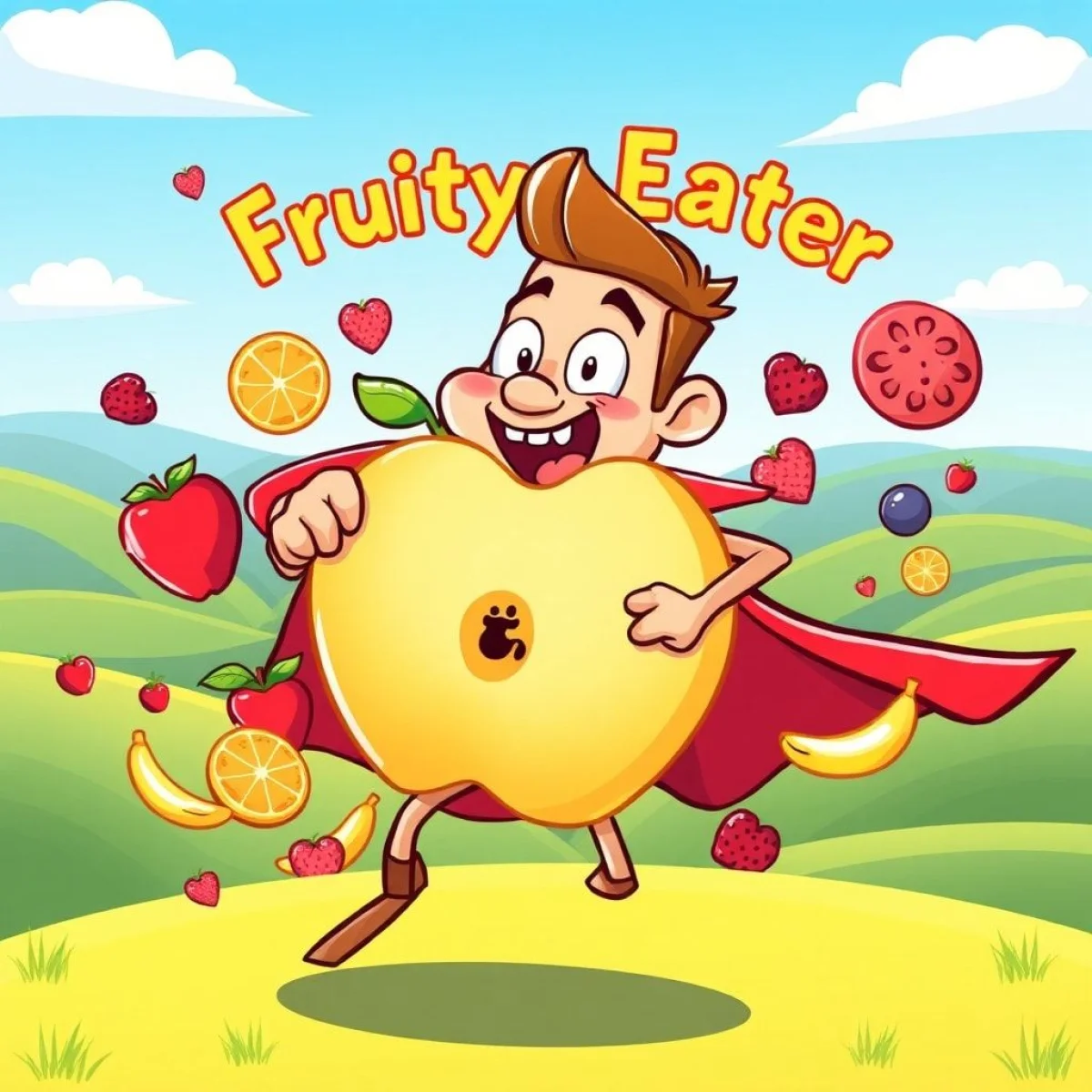 Superbohater Owocowy Zjadacz: zdrowie i zabawa dla dzieci.