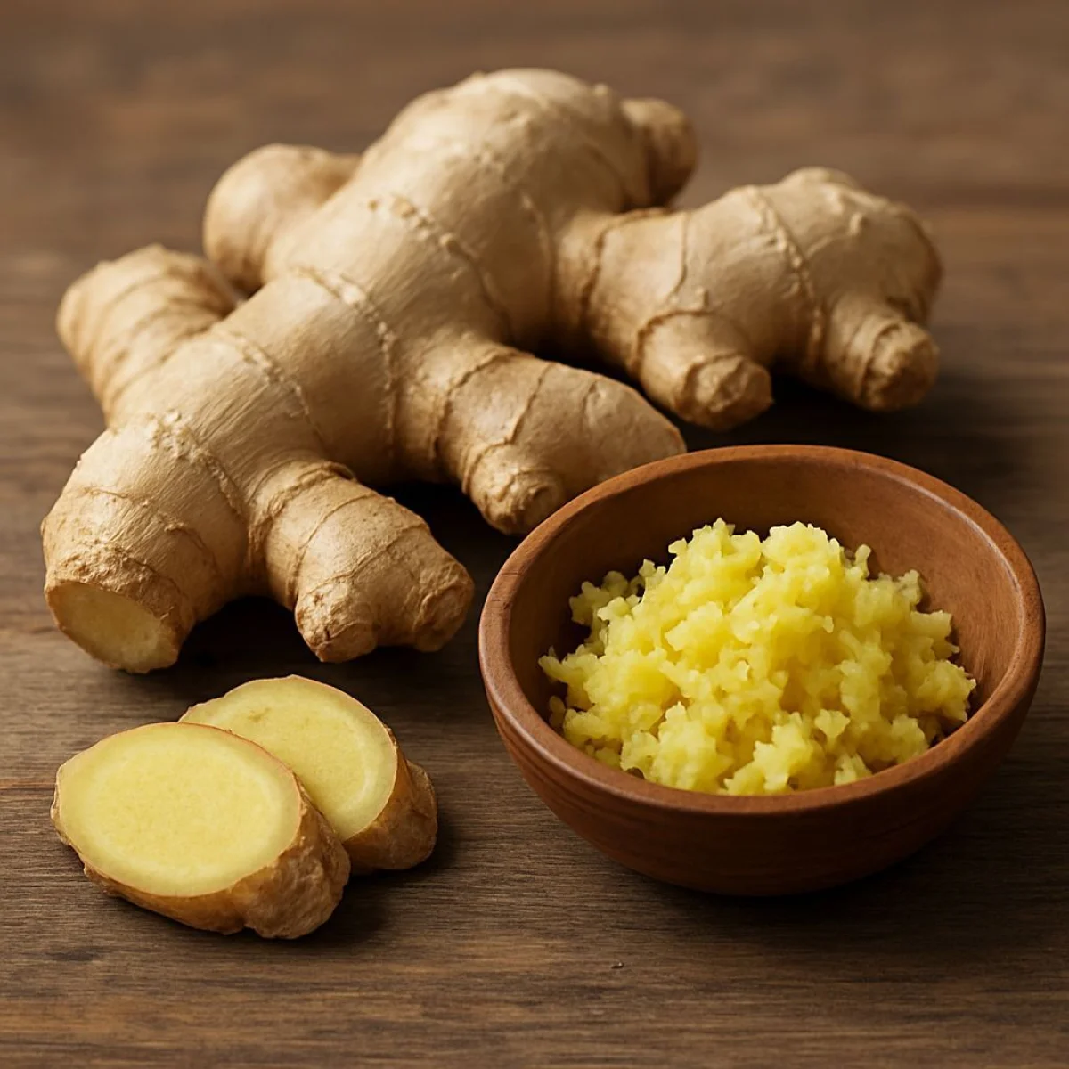 Korzeń imbiru łagodzi żołądek, przynosi ulgę w nudnościach i dolegliwościach trawiennych.