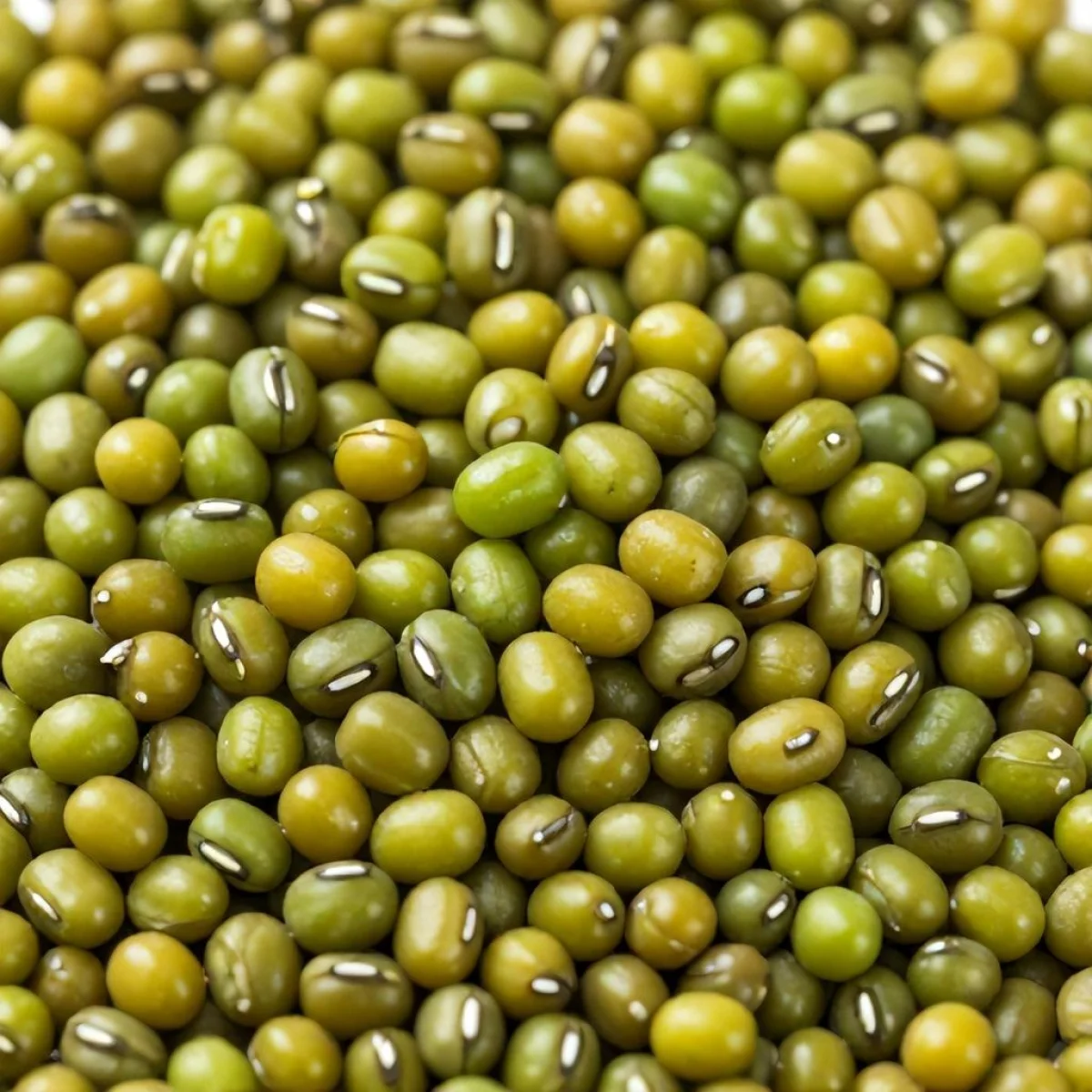 Fasolka mung, bogata w białko, bogata w foliany, zdrowe pożywienie, żywy zielony.