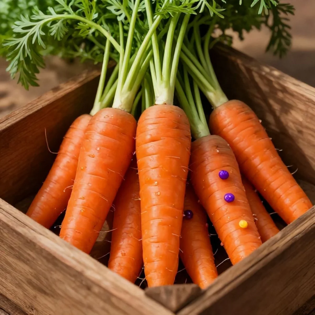Pomarańczowa marchewka pełna witamin i minerałów