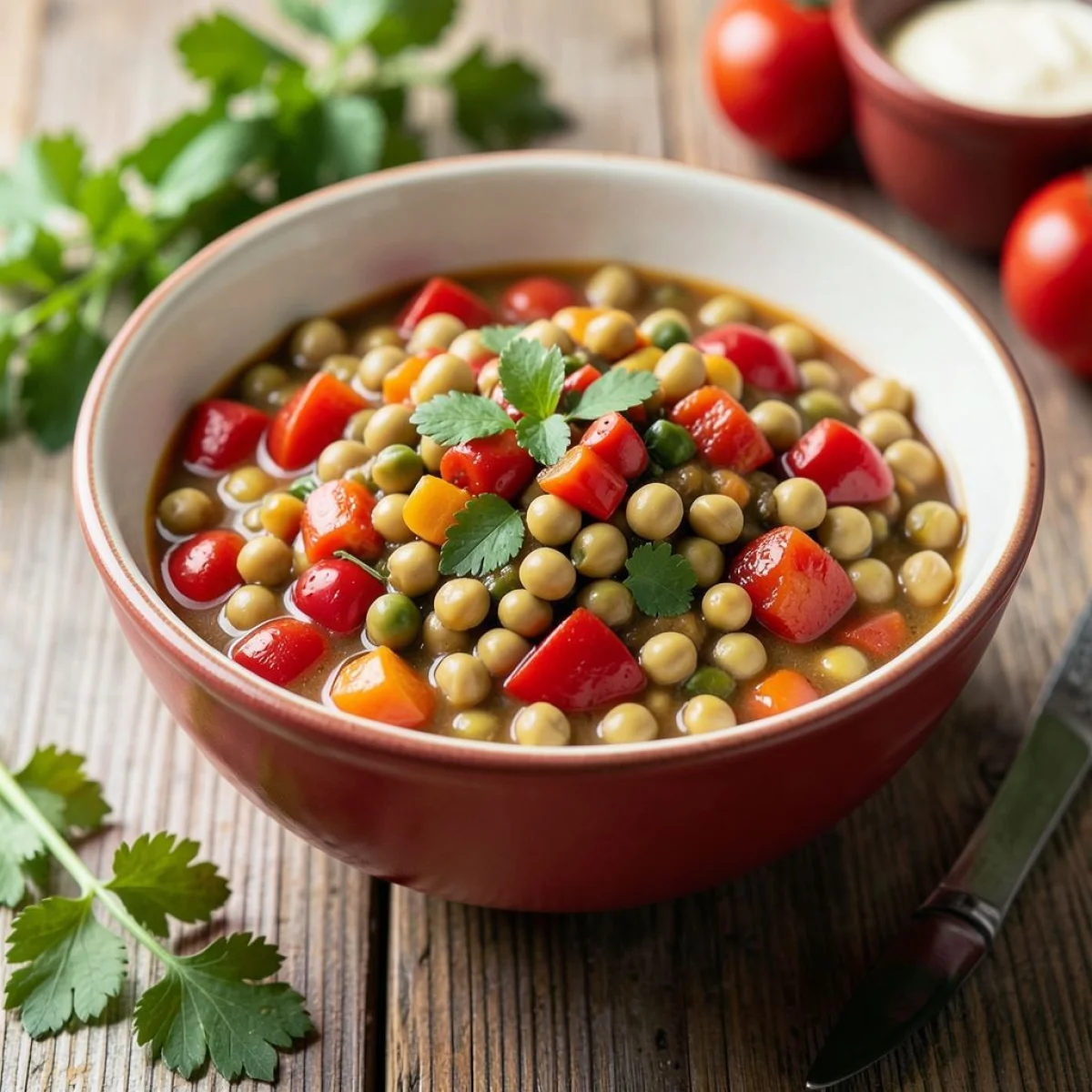 Czerwona soczewica w misce, zdrowe jedzenie, naturalne składniki, żywe kolory.